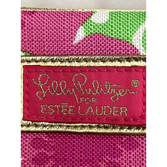 Lilly Pulitzer for Estee Lauder Pink Cosmetic Bag Floral Barbiecore Cute Case - Picture 6 of 9